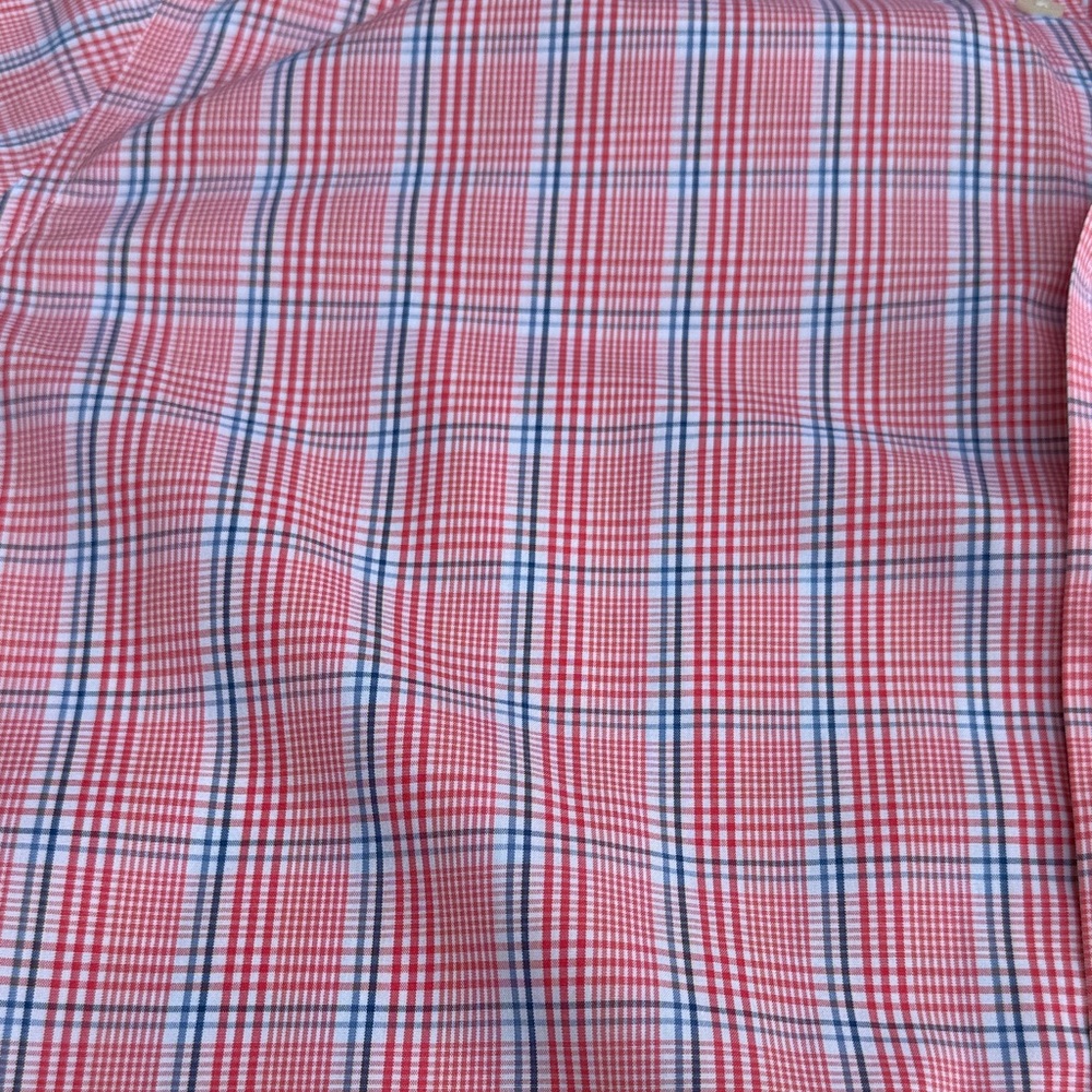 Charles Tyrwhitt Red and Blue Plaid Men's Shirt - Picture 7 of 13